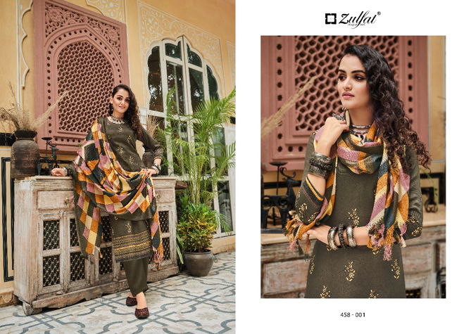 Zulfat Nusrat Pashmina Casual Wear Wholesale Dress Material Collection 